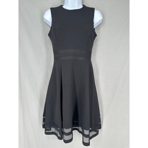Calvin Klein Dress Womens 2P Black Mini Party Office Classic Preppy Stretch Zip - Picture 1 of 10